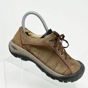 KEEN Women's Presidio Brown Leather Lace Up Hiking Shoes Size 6 Comfort Quality